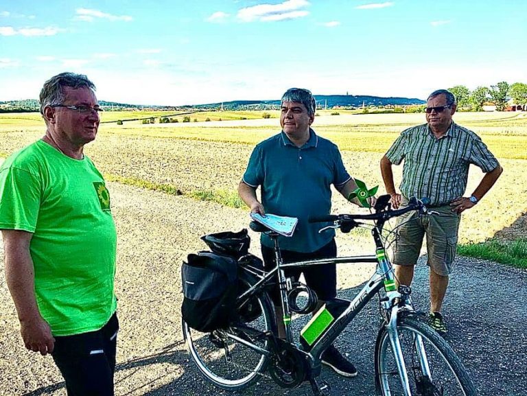 Bahnstromtrasse | Radtour mit dem Grünen MdB